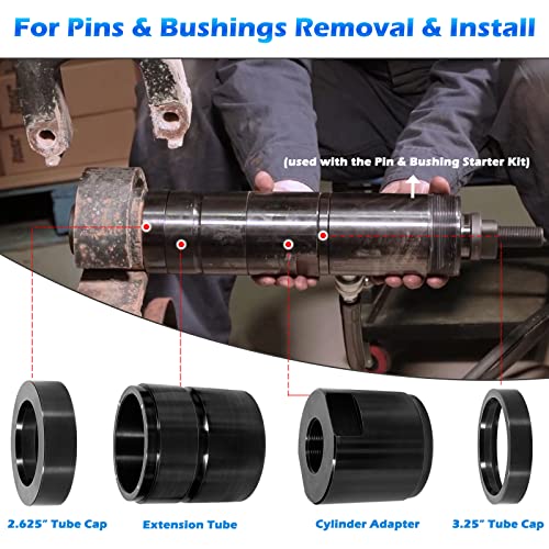 Sunluway 15030 Leaf Pin And Bushing Adapter Service Kit For Pins & Bushings Removal And Install, Used With The Pin & Bushing Starter Kit, Work For Heavy Duty Truck & Equipment #TOP4