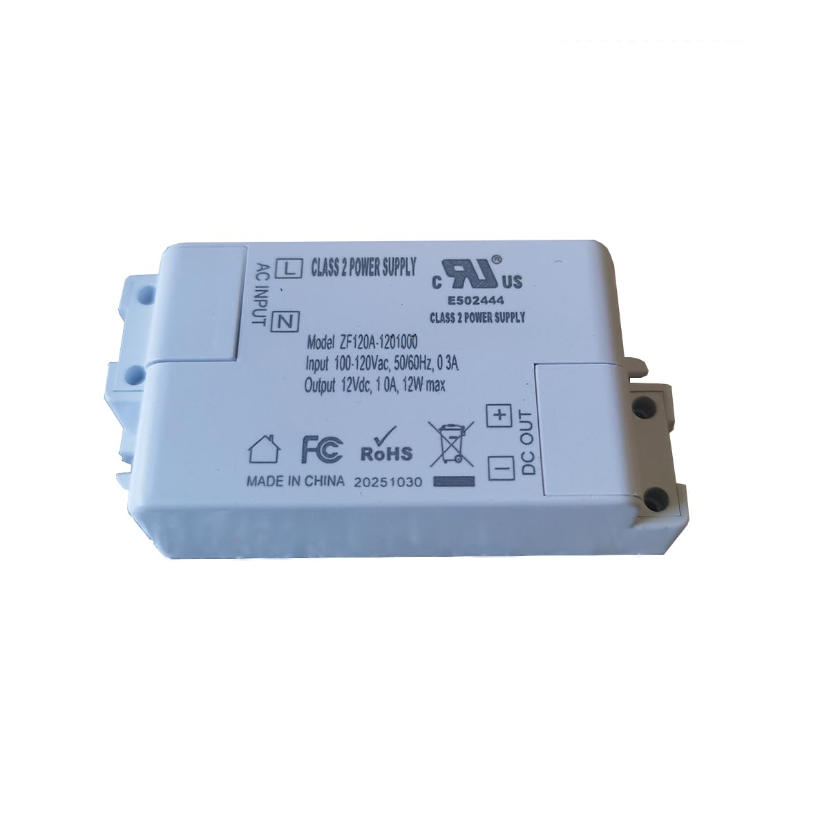 ZF120A-1201000 Class 2 Power Supply AC/DC Adapter LED Driver 12W