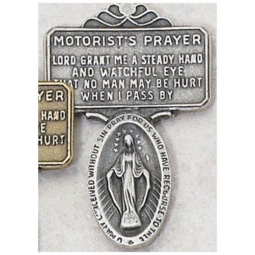Enlightened Expressions Miraculous Medal, Virgin Saint Mary, Immaculate Conception Medal Visor Clip Visor Clips