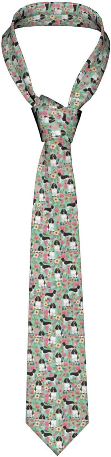 Wpamlrta Men's As Pic English Springer Spaniel Dog Tie For Slim Necktie For Wedding