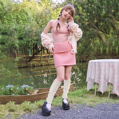 Junely Leg Warmers for Women Kawaii Leg Warmer Cute Legwarmers Lolita Harajuku Gyaru Japanese Accessories2