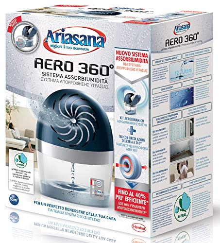 Ariasana Aero 360° kit Assorbiumidità in Plastica Riciclata, Deumidificatore non Elettrico e...