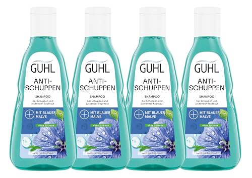 Guhl Anti-Schuppen Shampoo - 4er Pack - 4 x 250 ml - Haartyp: Schuppen