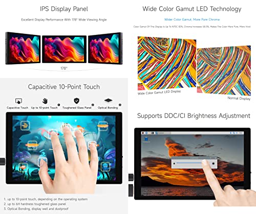 Image of Waveshare 8inch Capacitive Touch Display, 1280x800 Resolution, Supports All Versions of Raspberry Pi, Supports Jetson Nano, VisionFive2, PC and Smartphone