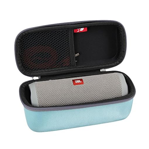 Hermitshell Hard EVA Travel Case Fits JBL Flip 3 / Flip 4 Splashproof Portable Bluetooth Speaker (Teal)
