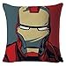 H/A Funda de cojín de lino para superhéroe Iron Man, Capitán América Superman Batman para mapear TOM-EU (color: BZ0566)