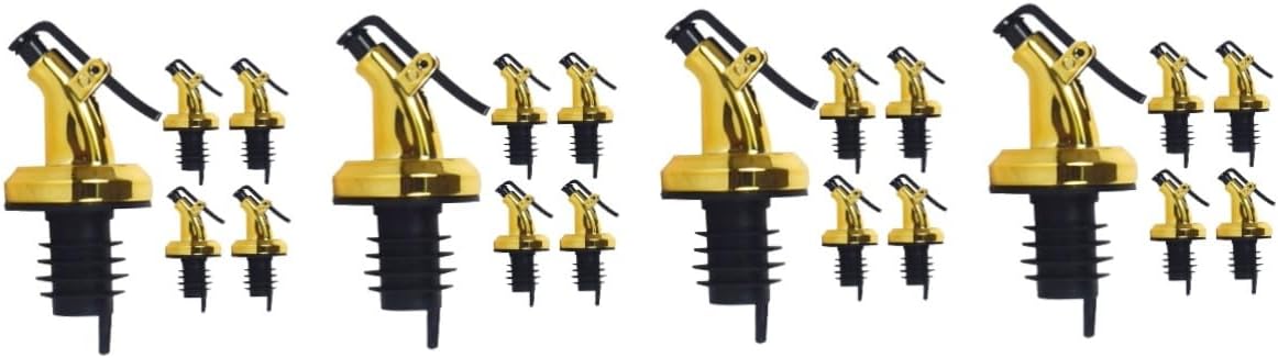 PRETYZOOM 20pcs Leakproof Oil Vinegar Bottle Spouts Automatic Pourer Nozzle for Oil Dispenser Wine Kitchen Essential