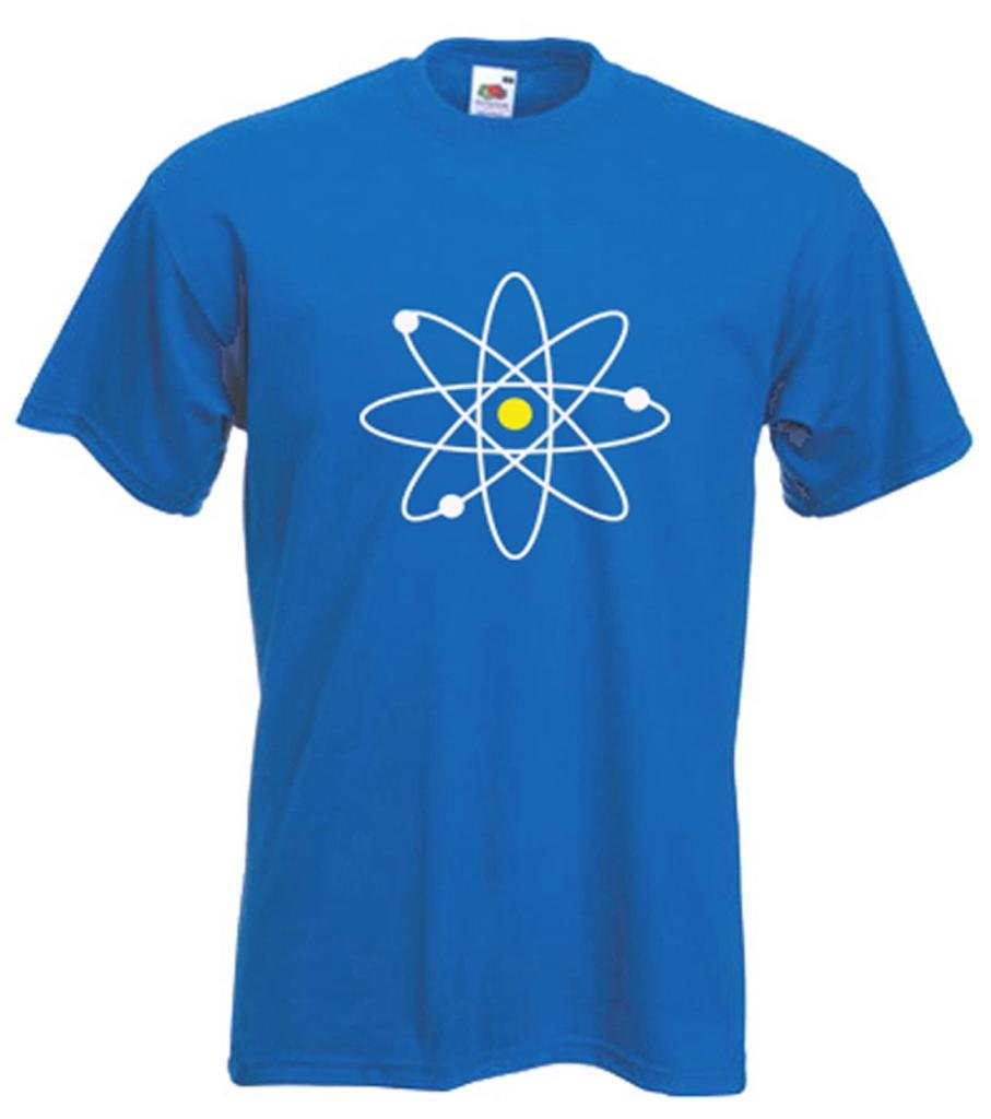 Tribal T-Shirts Atom Symbol T-Shirt (Small, Royal Blue)
