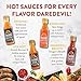Tabañero Challenge Box, Hot Sauce Gift Set, 4 Pack, Original, Extra, XXX Hot and Dragon's Breath, 1.7 oz Mini Glass Bottles, Gluten Free, All Natural, Low Sodium, Vegan, Kosher, Made in the USA