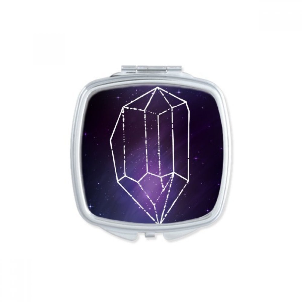 Miroir compact portable bleu ciel et étoile pour votre sac à main