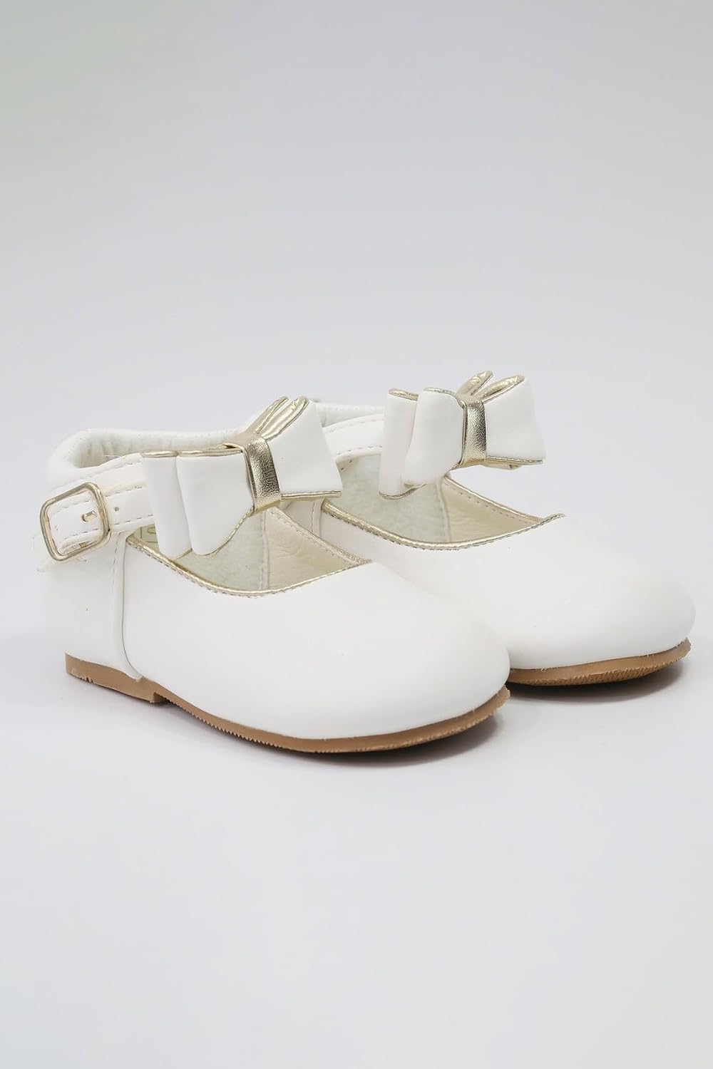 Stylish Baby Girls Buckles Shoes with Bow- Toddlers Footwear for Special Occasions