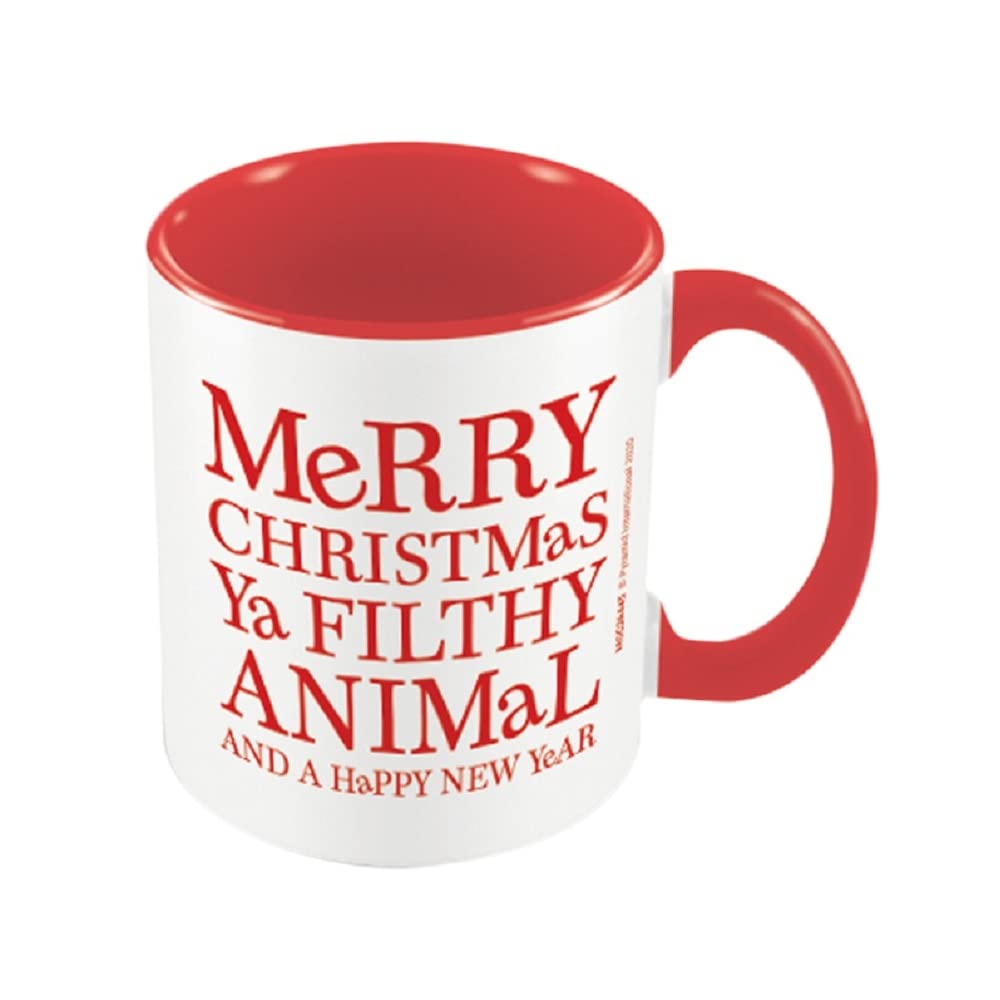 Pyramid International MGC26445 Home Alone Inspired (Merry Christmas Ya Filthy Animal) Red Coloured Inner Mug, Ceramic, 11 oz