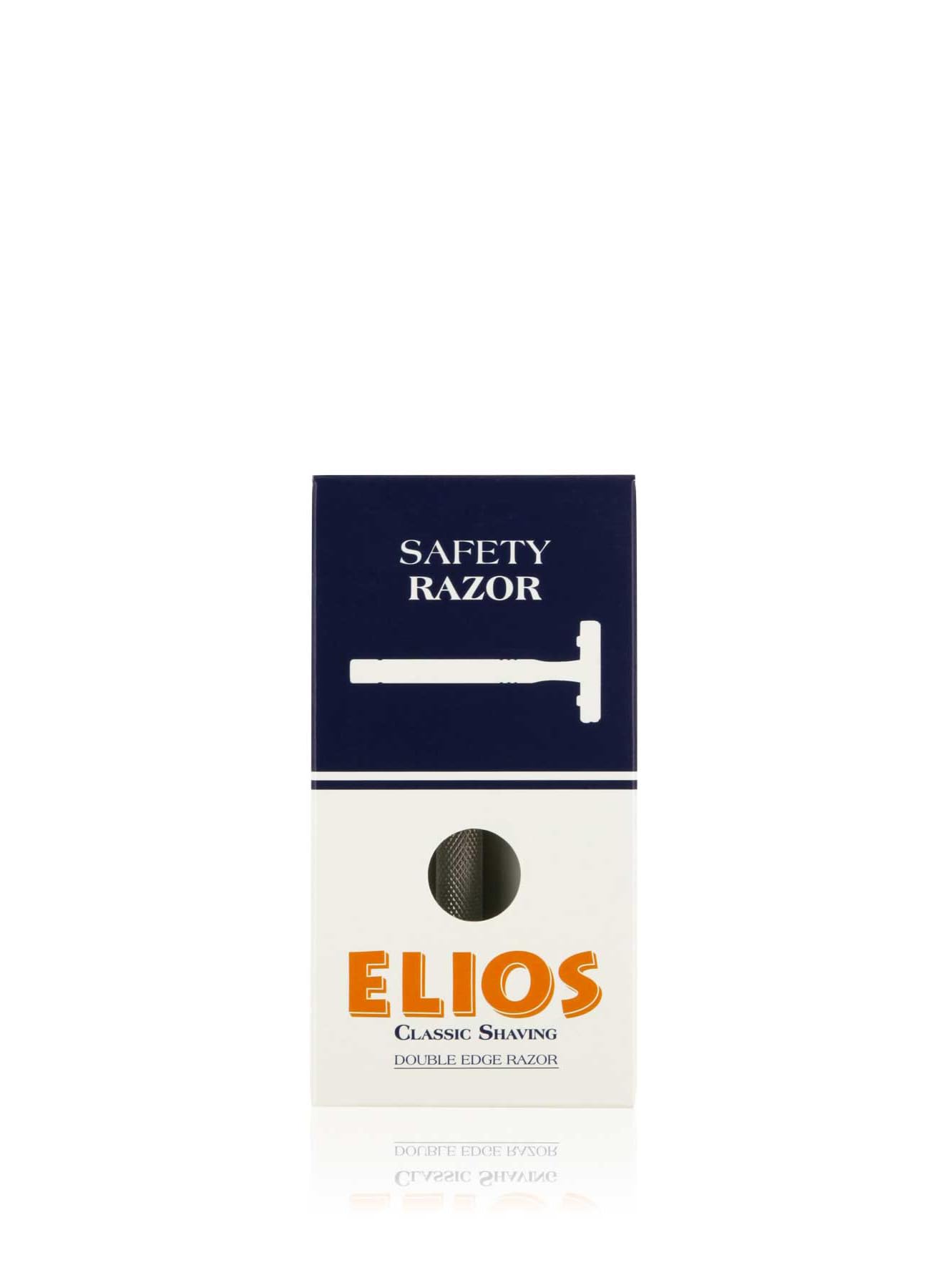 Elios Rasoio di sicurezza a lama intera, rasoio con manico in acciao con 1x11 lamette Elios incluse