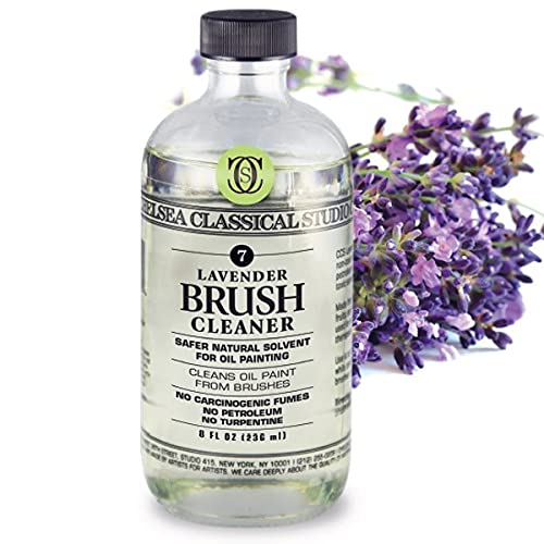 Chelsea Classical Studio Lavender Essence Brush Cleaner For Making Paintbrush Hair Subtle Maintaining Maximum Working Quality - [16 Oz. Bottle] #TOP1