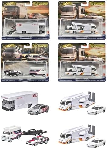 （12:30時点） ホットウィール(Hot Wheels) チームトランスポート アソート 乗り物おもちゃ ミニカー 2台組×4セット入り BOX販売 3歳から マルチ 987F-FLF56