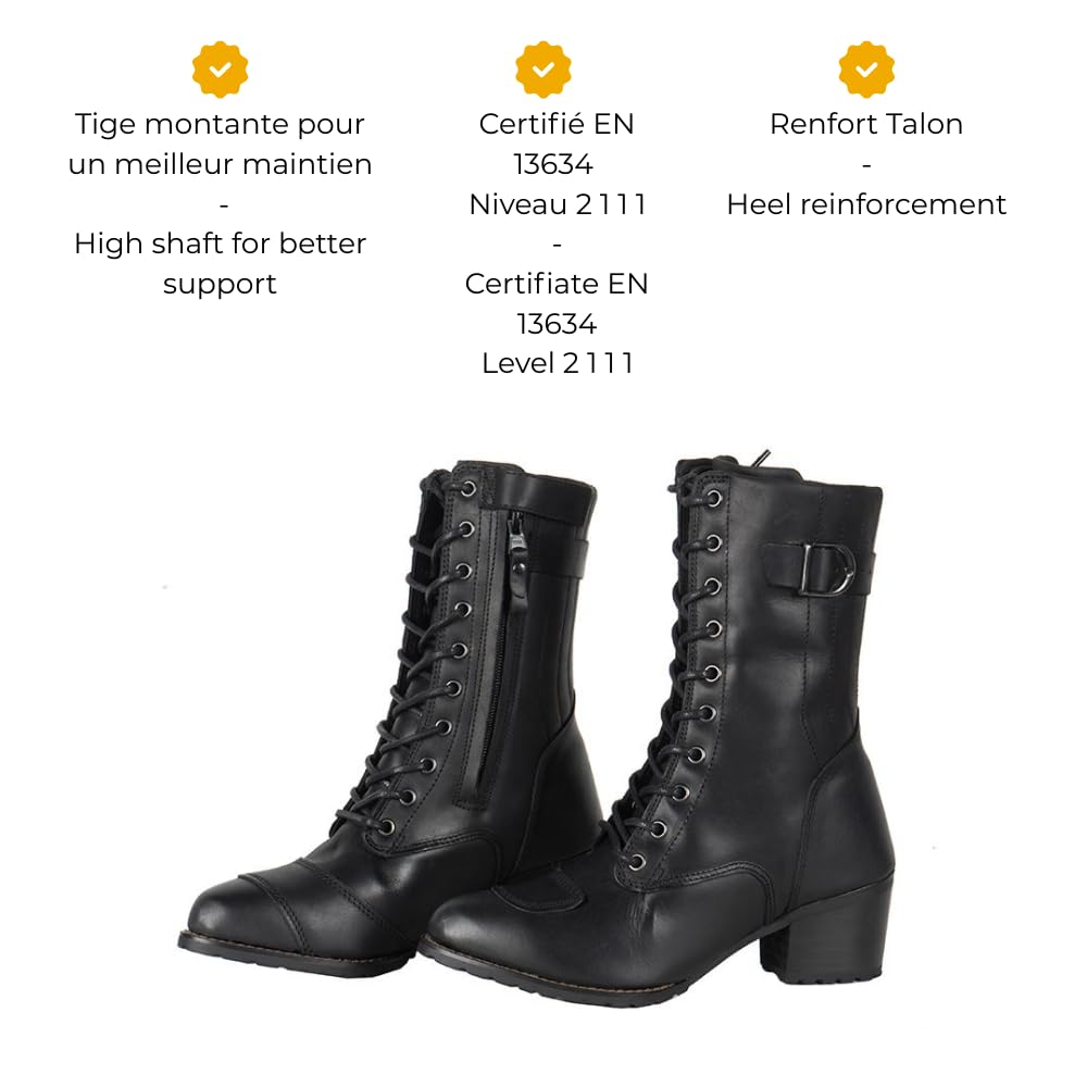 Botas de moto NINI Black Certificación CE