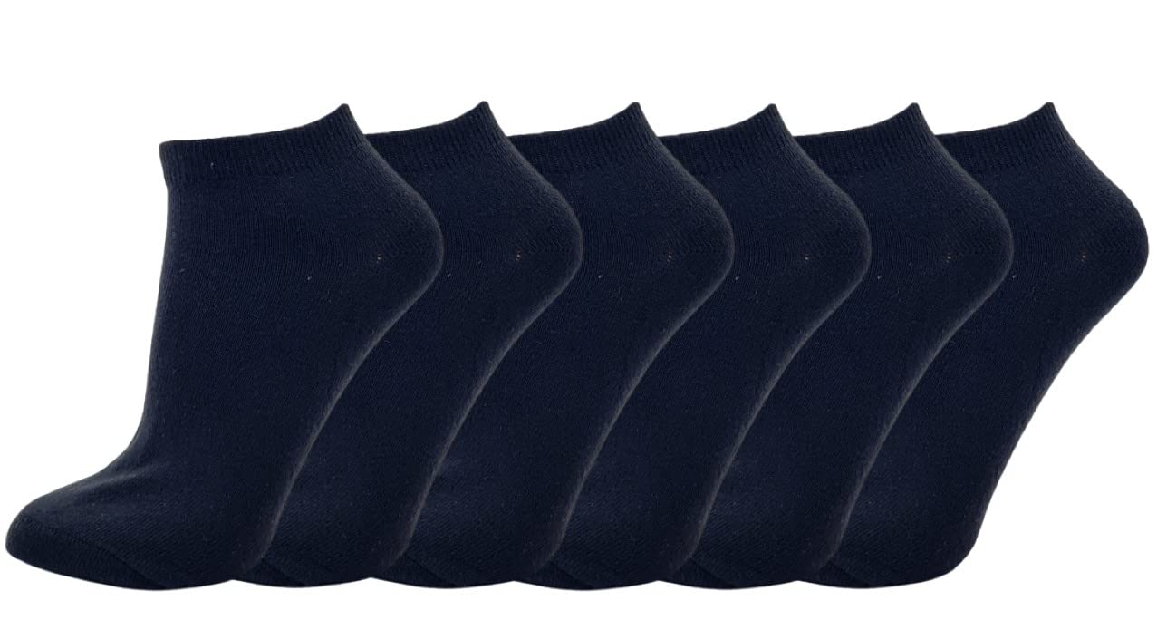 SOCK-TECLadies Trainer Ankle Socks 6 Pairs Womens Funky Colourful Everyday Casual Athletic Sports Wear Size 4-6.5