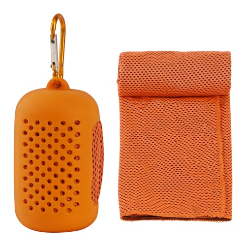 JBM Cooling Towel 40” X 12” Ice Towel Quick Dry Breathable Soft Microfiber Towels for Sports, Camping, Beach, and Outdoor Activities (Orange)