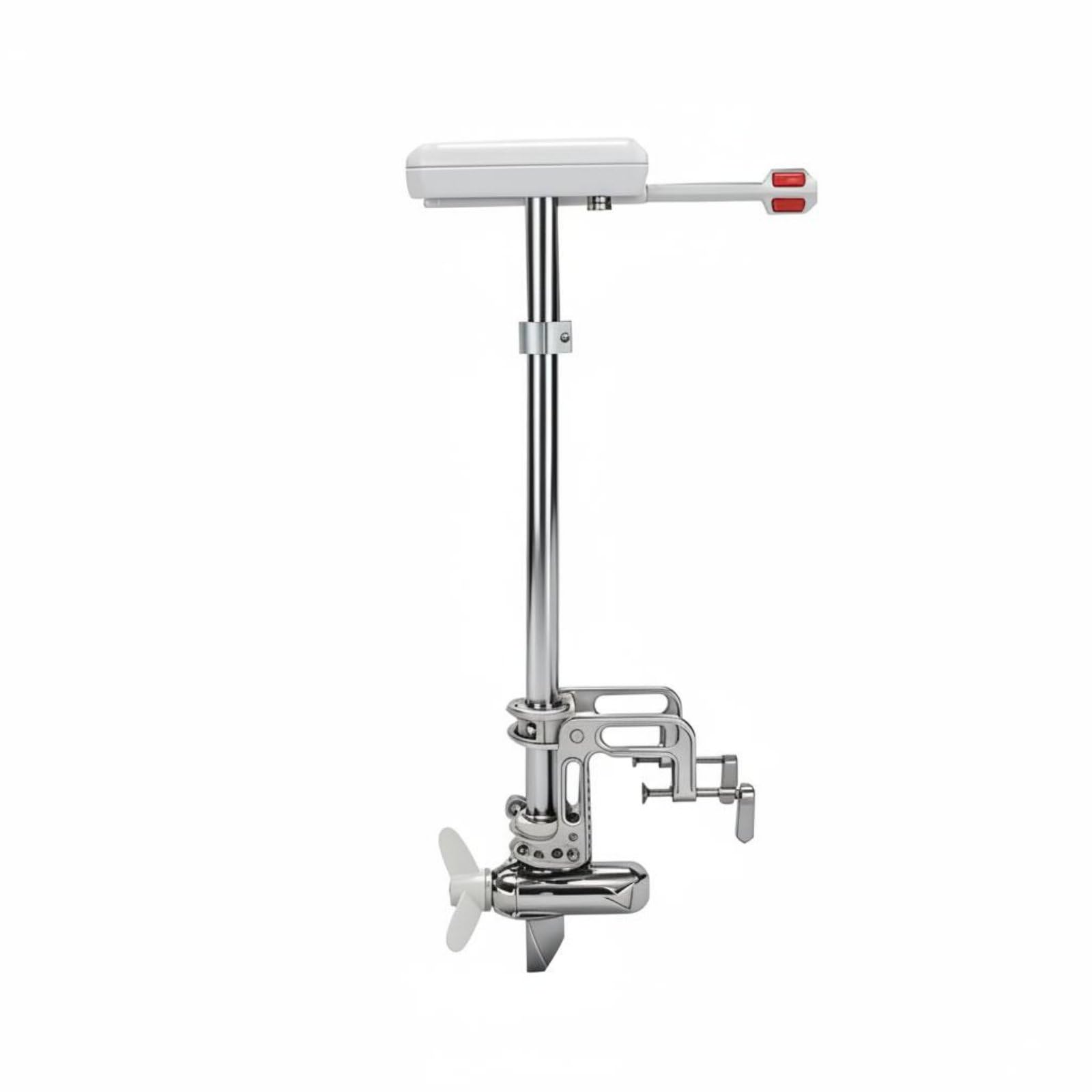 Motor Eléctrico Fuera Borda con Hélice Acero Inoxidable 1300W con Estructura Robusta y Soporte Aleación Aluminio para Inflable Kayak y Lancha Pequeña