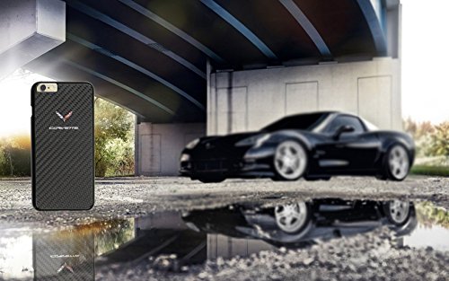 Corvette Central Hard Case - Black Color, Real Carbon Fiber Finish. Iphone 6/6S #TOP4