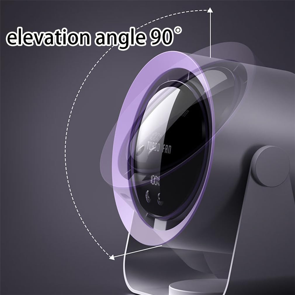 Ventilatore Circolatore D'aria, Silenzioso, Portatile Con Display Digitale, Ventilatore Da Tavolo Ricaricabile Da 5400 Mah, Circolatore D'aria Per Tutta La Stanza Con 100 Velocità (Beige)