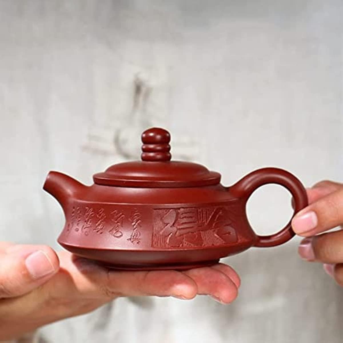 Chiński zestaw do herbaty Gongfu, 120 ml fioletowy czajnik w kształcie kuli, zaparzacz do herbaty, zestaw do herbaty Zisha do podróży, domu, na zewnątrz i do biura
