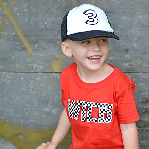 Kids Trucker B-Day Age Hat Baseball Cap Boys Girls 3rd Birthday 3 Toddler Black3