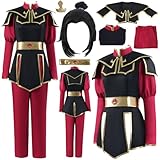Zezuxy Azula Cosplay Azula Costume Movie Azula Cosplay Uniform Azula Red Suit Halloween(L)