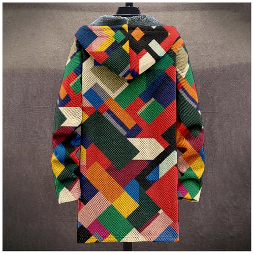 Long Winter Coats for Men Cardigan Sweaters for Men Plus Size Long Sleeve Full Zip Hoodies Jacket With Pockets2