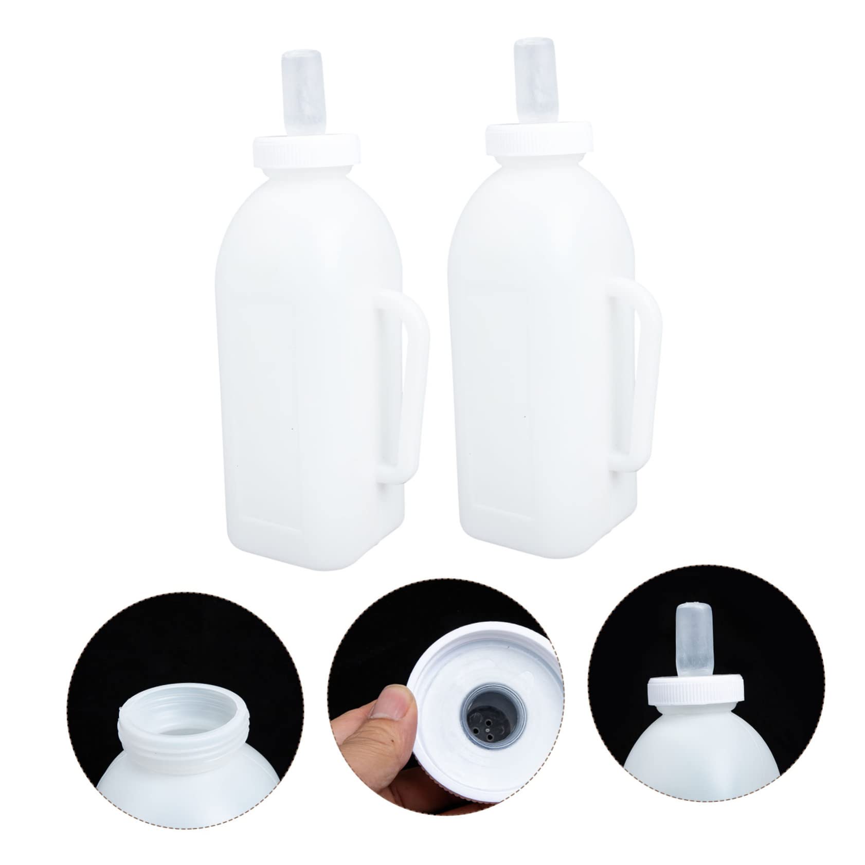 2sets Kalb Flasche Pet Pflege Flasche Silikon Boilable Neugeborenen Tiere Leichte 2 Stücke * 2