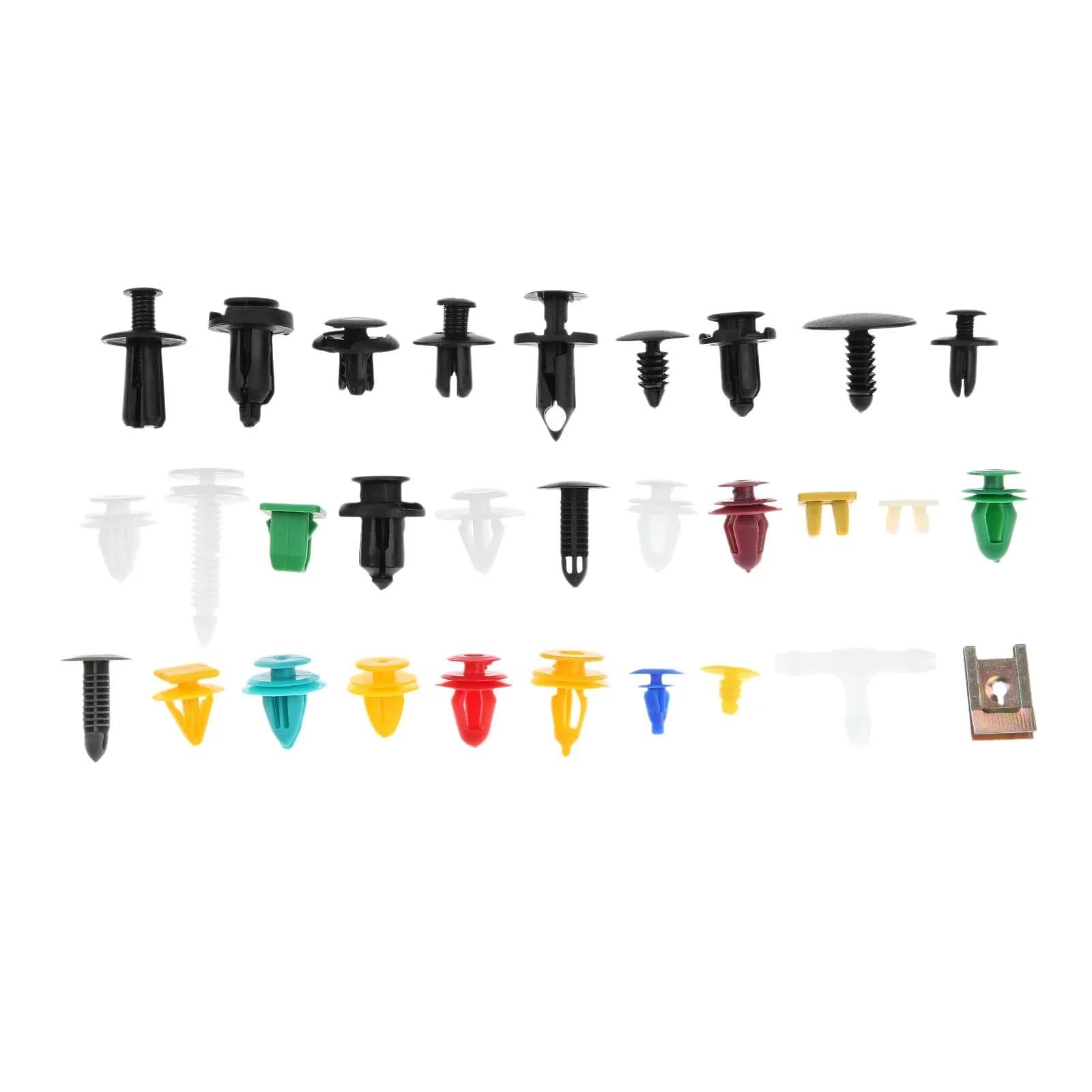 Viti e accessori 500 Pezzi Misti Di Fissaggio Automatico Pannello Porta Parafango Rivestimento Paraurti Clip Rivetto Con 4 Strumento Leva Per Rimozione Portiera Auto