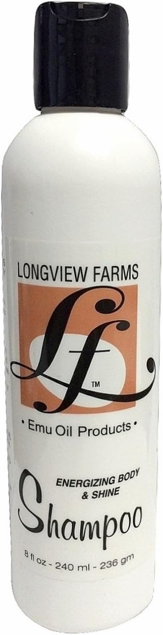 Longview Farms® Emu Oil Hair Shampoo - Formulated for Healthy - Lustrous Locks and Scalp Balance - Nourish Your Hair with Our 8 fl oz. Bottle