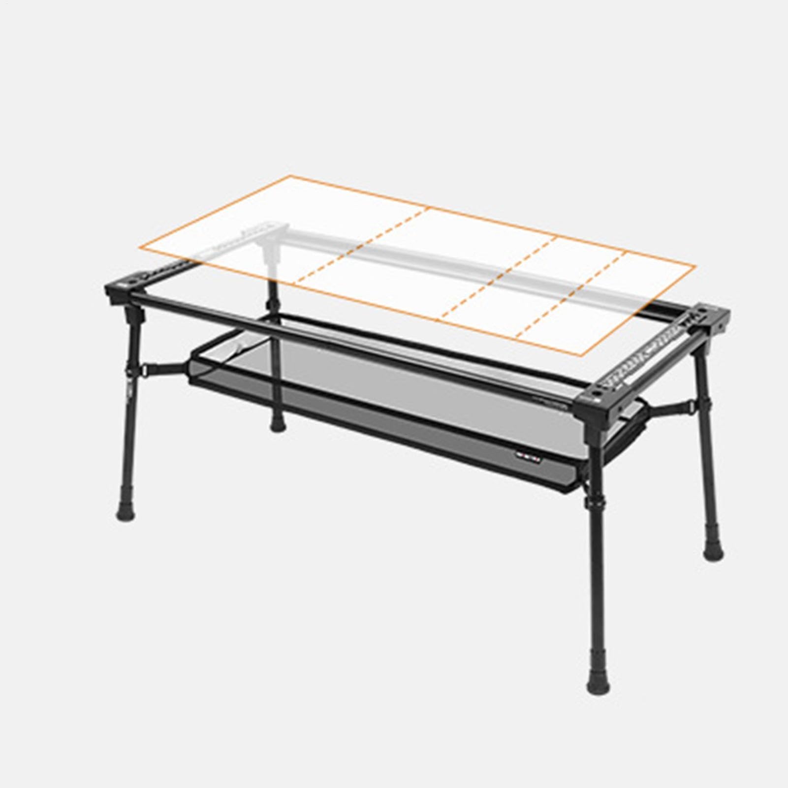 Składany stół kempingowy Regulowany | Stół plażowy, piknikowy, biwakowy, do ogrodu Na taras, balkon, patio, na kemping, wędkowanie, wycieczki górskie,