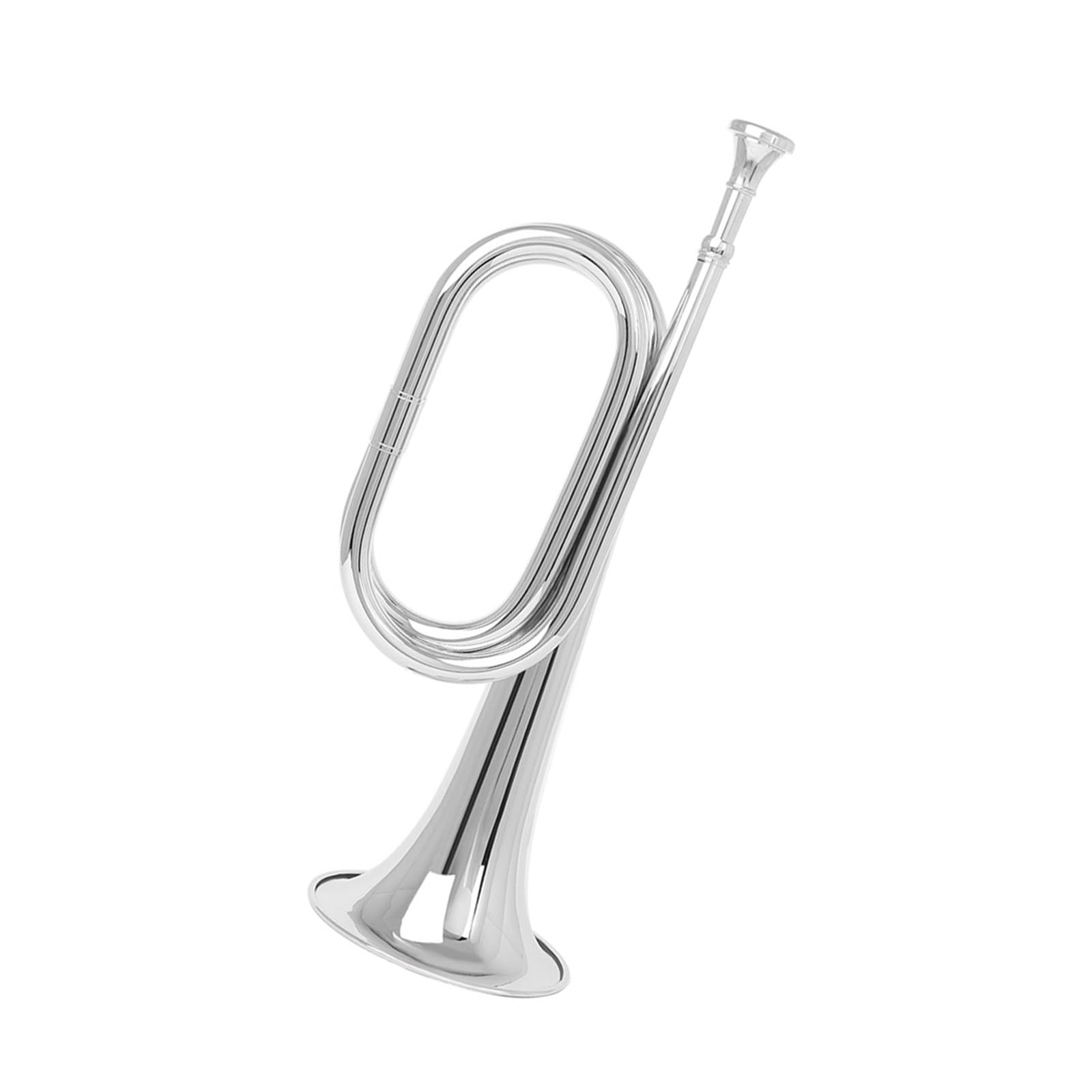 Bugle School Drum Corps Trumpet Brass Trumpet Trumpet Wind Instruments(Silver)