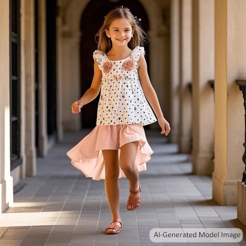 Image of Felix & Flora Toddler Girl Sandals - Little Girl Easter Dress Shoes Lightweight Open Toe Beach Holiday Flats