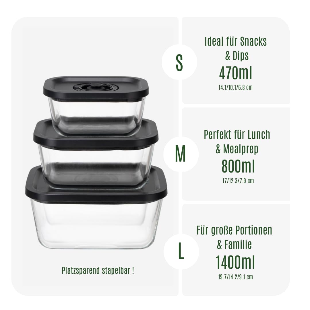 Generisch Freshli VakuumBoxen Set 3tlg. Plus Elektrische Vakuumierpumpe