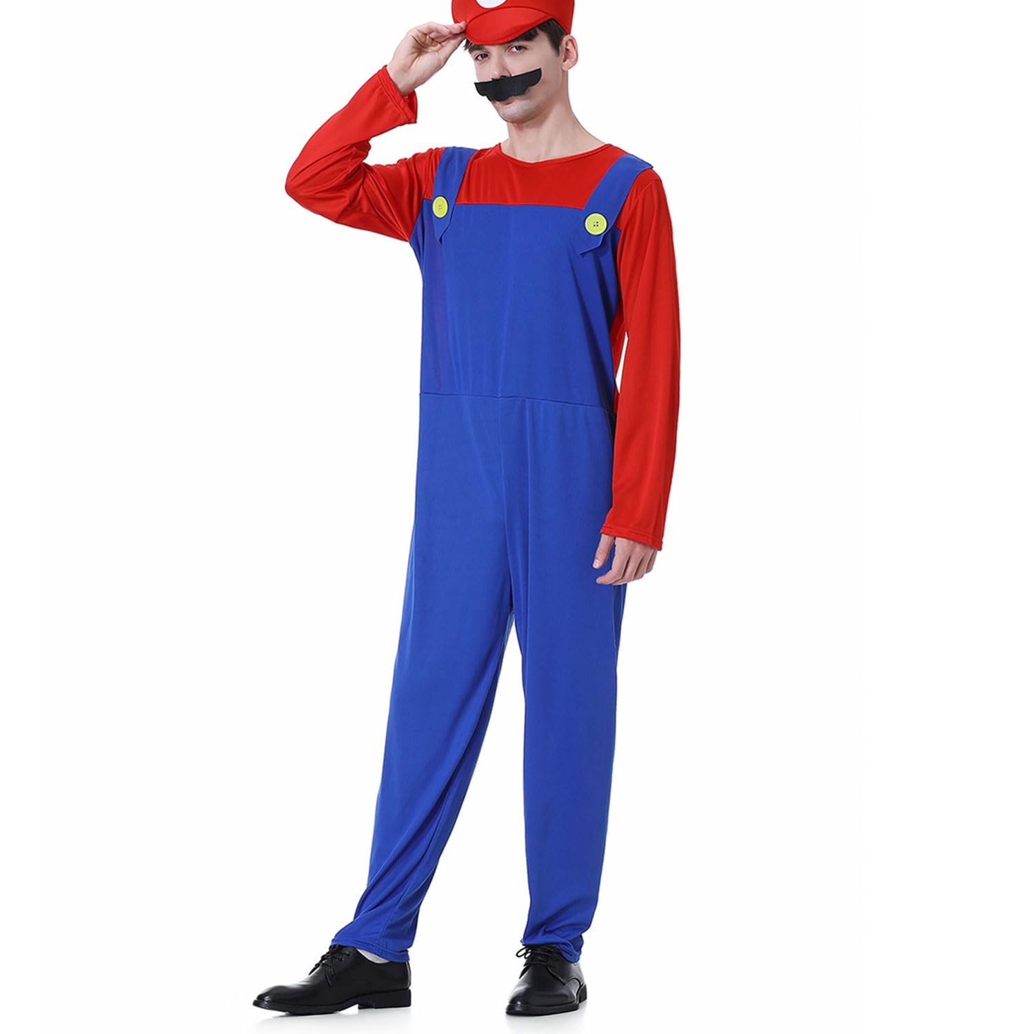 Vestiti Donna Costume Super Mario E Luigi Tuta Con Cappello E