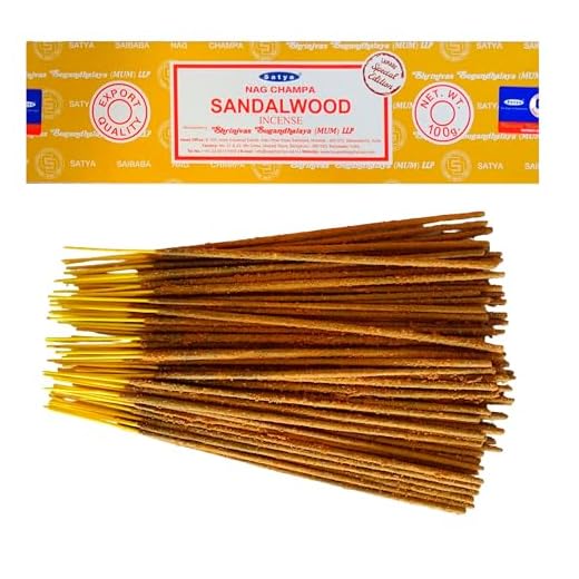 LAMARE Varillas de Incienso Satya Sandalwood - 1 Paquete de 100 g (80-90 Varillas) - Aromaterapia - Meditación - Yoga - Packaging EcoFriendly