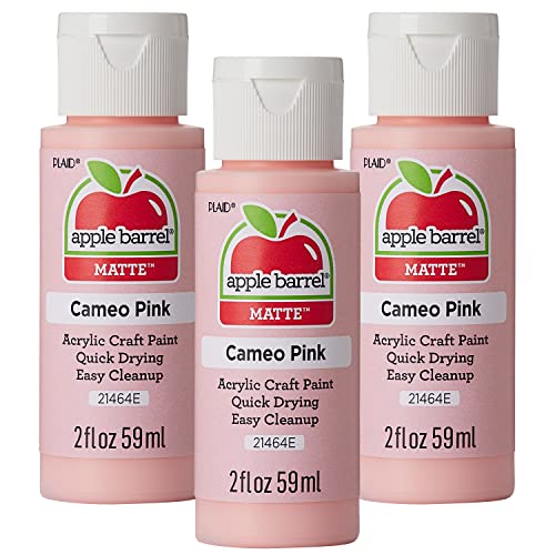 Apple Barrel Acrylic Paint Cameo Pink (Pack of 3) 2 oz 21464EA- (Pack of 3)