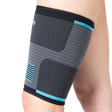 Miniatura 2 de Femoris-Knit - Manga de compresión para muslos para hombres y mujeres  Soporte para cuádruples, isquiotibiales e ingles  Soporte elástico