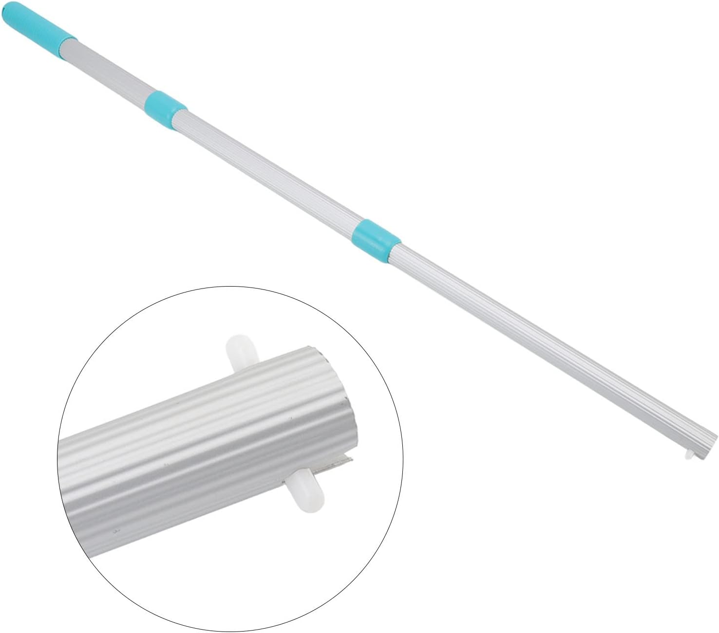 Swimming Pool Telescopic Pole, 3 Sections Handle Cleanings Accessory Adjustable Extension Lightweight Aluminum ABS Pool for Skimmer Net Rakes Brushes