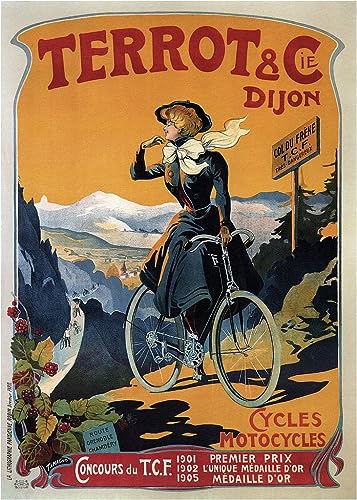 Peinture sur toile Cycles Terrot Francisco Tamagno