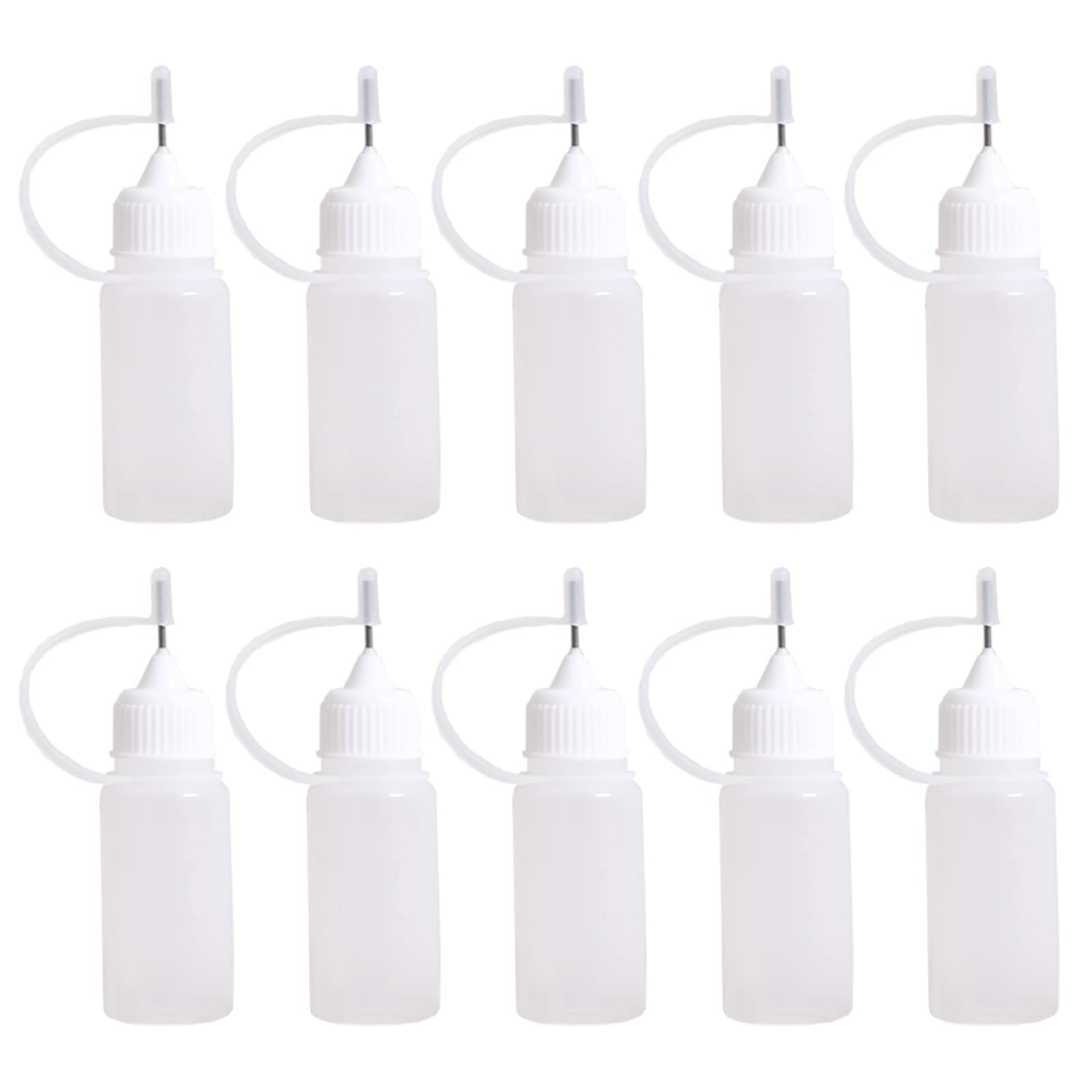 SZYDD 10pcs 30ml Plastic Squeezable Tip Applicator Bottle Dropper Bottles with Needle