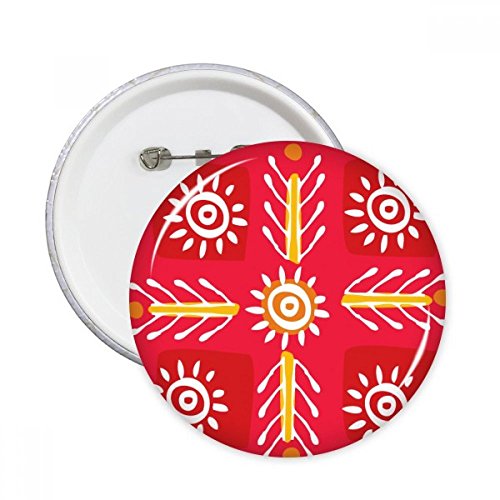 Blé Mexique Totems badge vêtement - Décoration ronde 5pcs XXL pour customisation