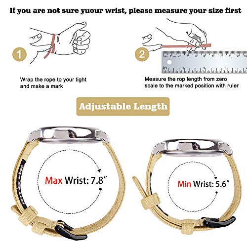 Image of Ritche Christmas Gift Canvas Vintage Quick Release Watch Band 18mm 20mm 22mm 24mm Replacement Watch Straps for Men Women, White Elephant Gifts, Stocking Stuffers for Men, Father's Day gifts