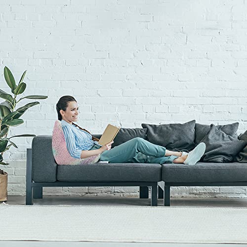 Btargot Reading Pillow Bed Wedge Large Adult Backrest Lounge Cushion With Arms | Back Support For Sitting Up In Bed Blue And Purple #TOP4