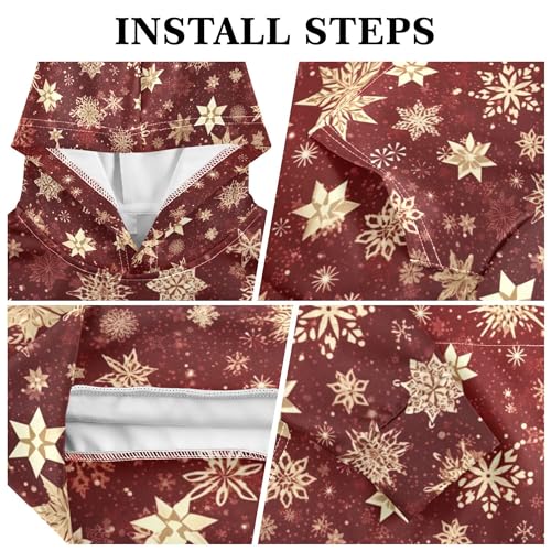 Kids Hoodies Sweaters Christmas Xmas Snowflake Hooded Sweatshirts with Big Pockets for Boys Girls B04000833