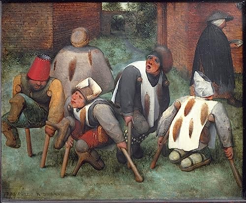 Art mural impression Pieter Brueghel l'Ancien tableau mendiants pour salon 60x90cm