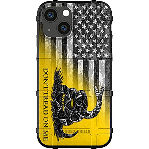 EGO TACTICAL Limited Edition Rugged Shield case Compatible with iPhone 13 Pro Max [6.7" Screen] Printed in The USA Don't Tread on Me Flag on US Camo Sub. Flag