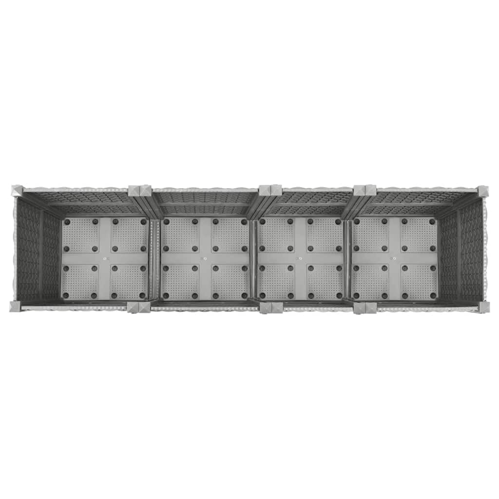 vidaXL Fioriera Rialzata 160x40x38 cm in Polipropilene